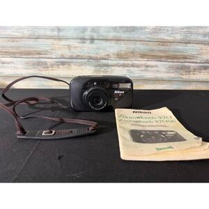 Nikon Zoom Touch 470 AF 35mm Film Camera Black Excellent 35-70mm Macro Lens